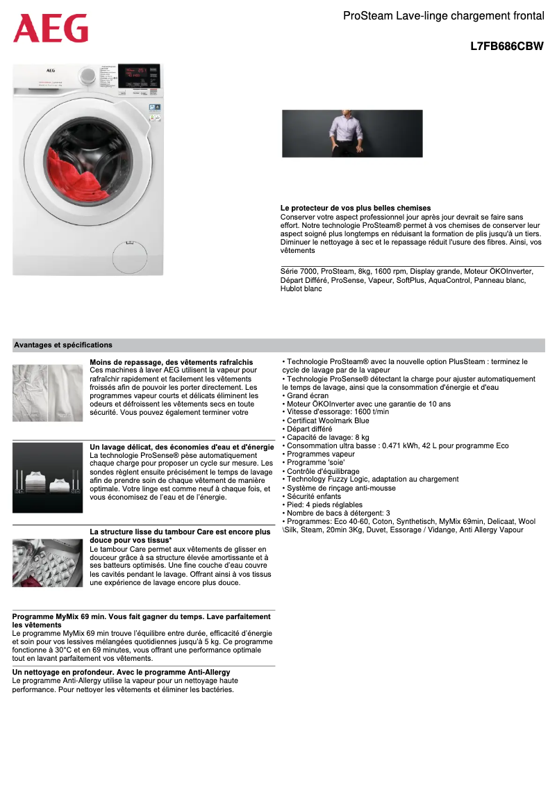 Imagen de la primera página del manual del dispositivo L7FB686CBW