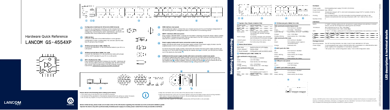 Imagen de la primera página del manual del dispositivo GS-4554XP