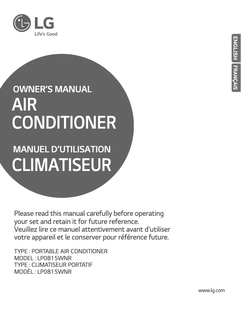 Página 1 del manual Manual de usuario LG LP0815WNR