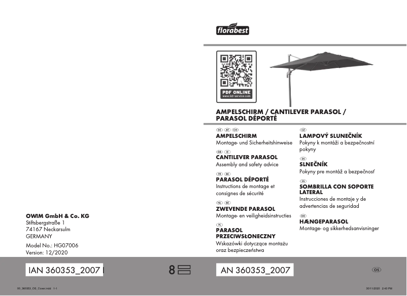 Página nº 1 - Manual de usuario Florabest IAN 95449