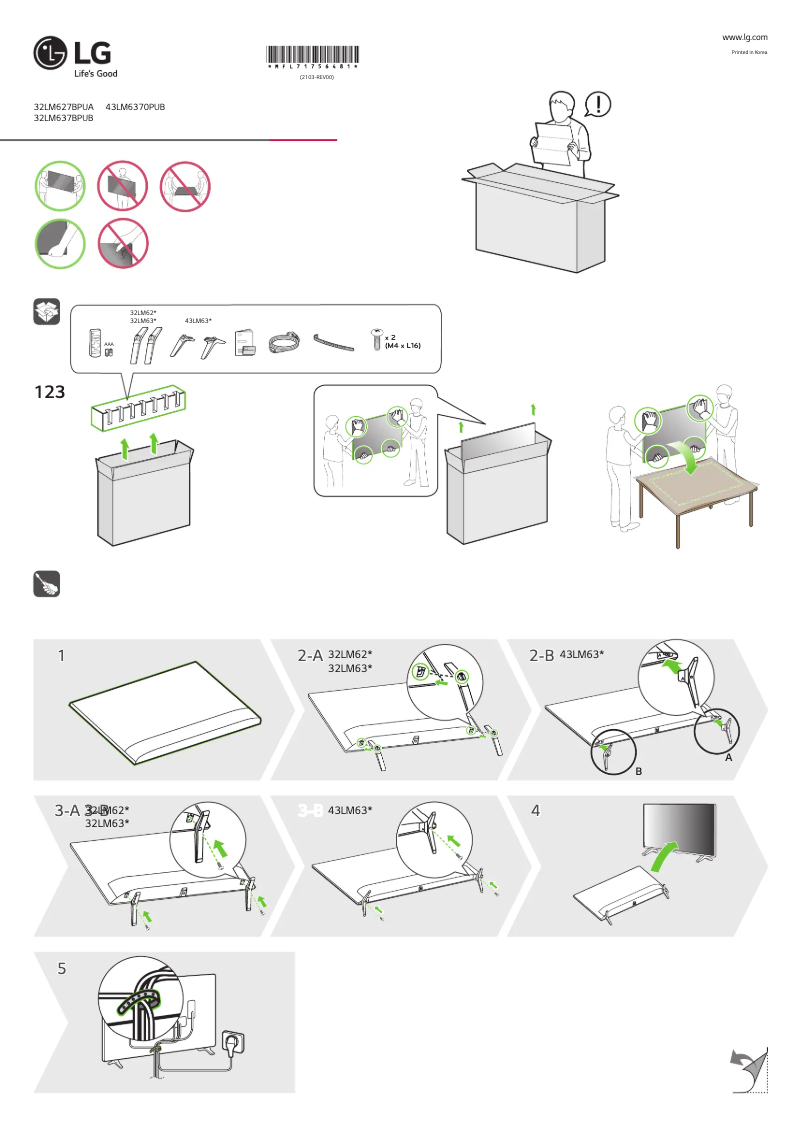 Página 1 del manual Manual de usuario LG 32LM627