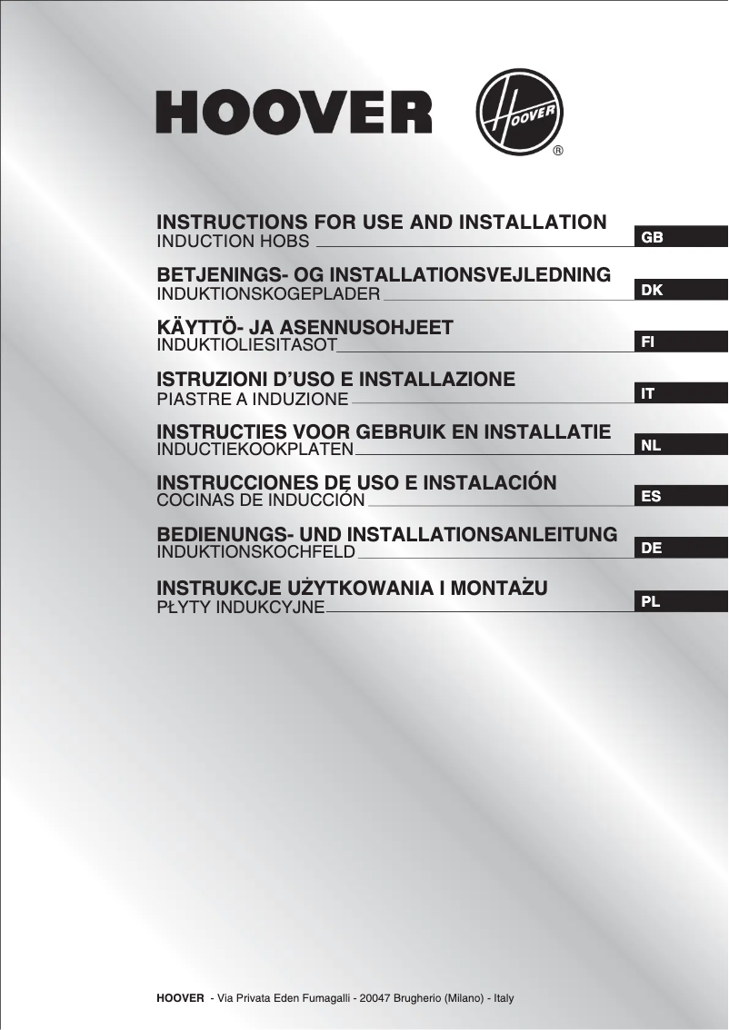 Imagen de la primera página del manual del dispositivo HVI 469 BLA
