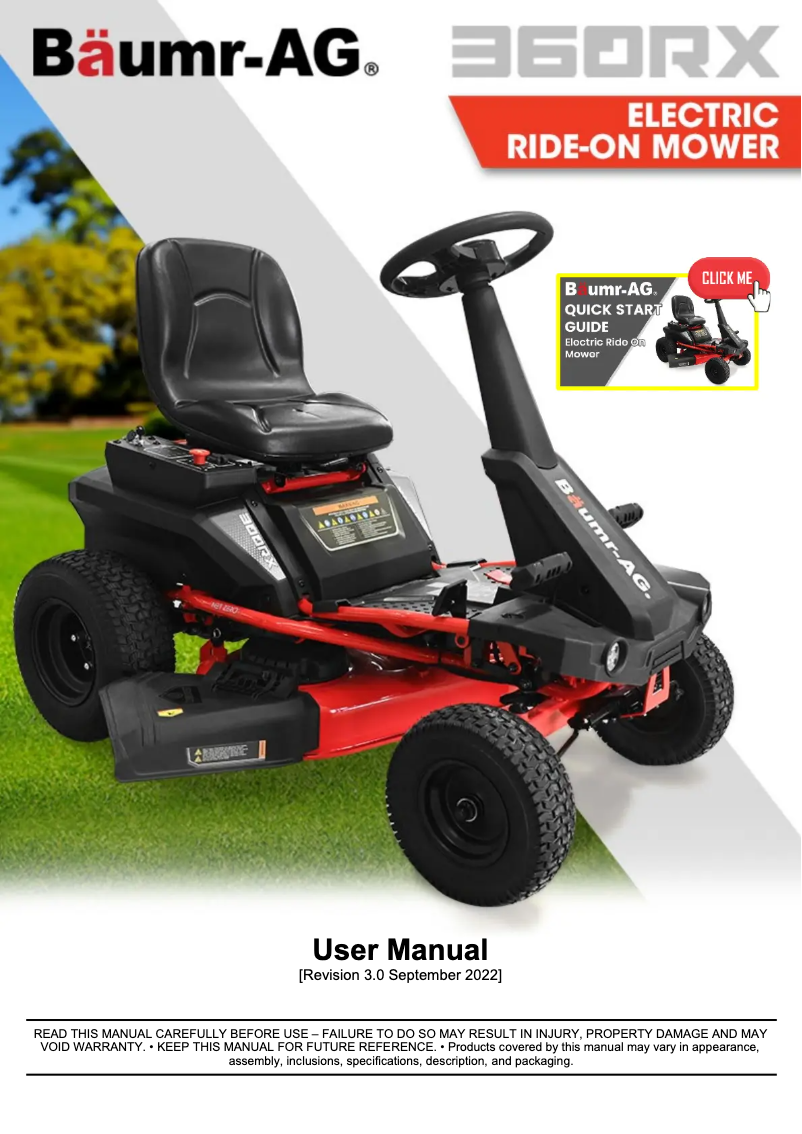 Imagen de la primera página del manual del dispositivo 360RX