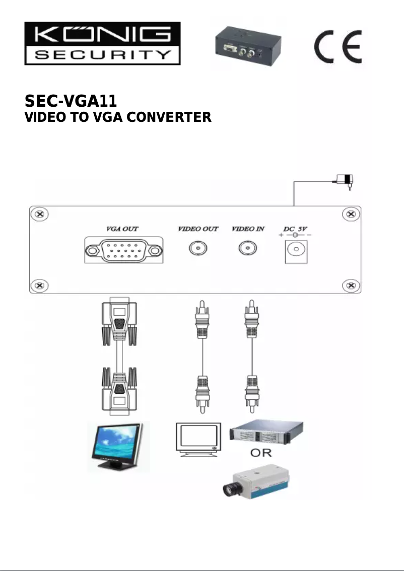 Página 1 del manual Manual de usuario Konig SEC-VGA11