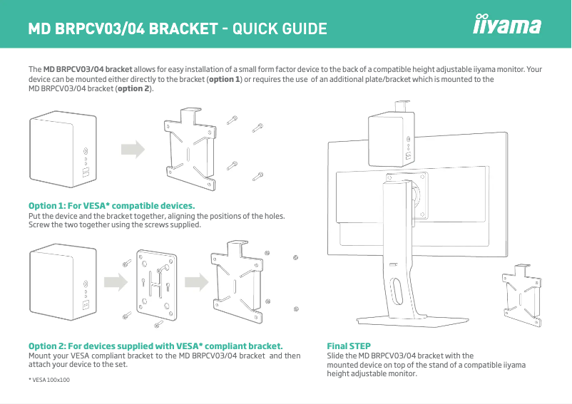 Imagen de la primera página del manual del dispositivo MD BRPCV04-W