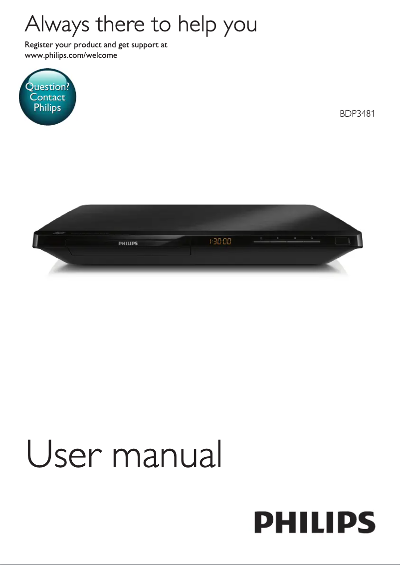 Imagen de la primera página del manual del dispositivo BDP3481