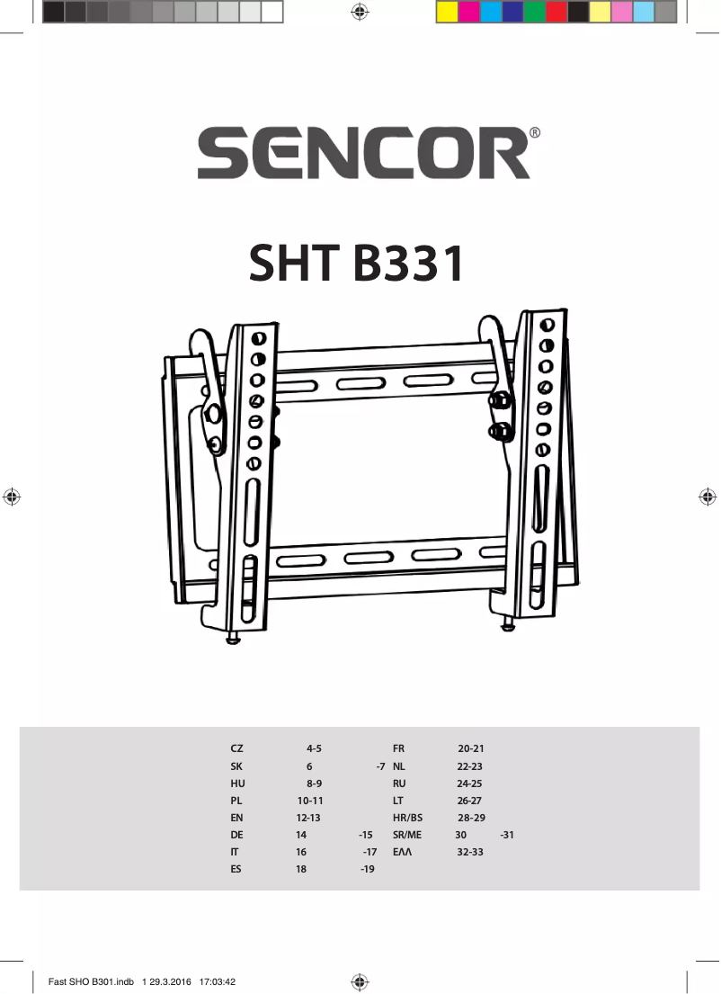 Imagen de la primera página del manual del dispositivo SHT B331