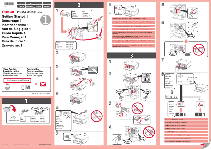 Imagen de la primera página del manual del dispositivo Pixma MG3600