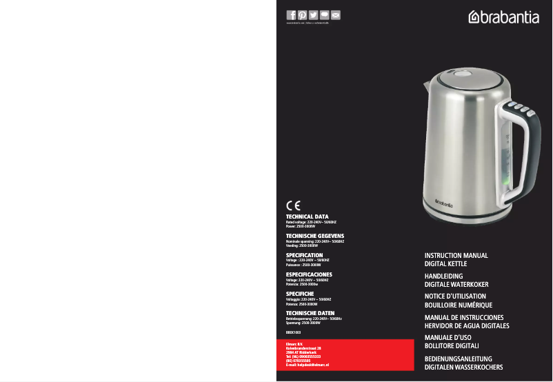 Imagen de la primera página del manual del dispositivo BBEK1003