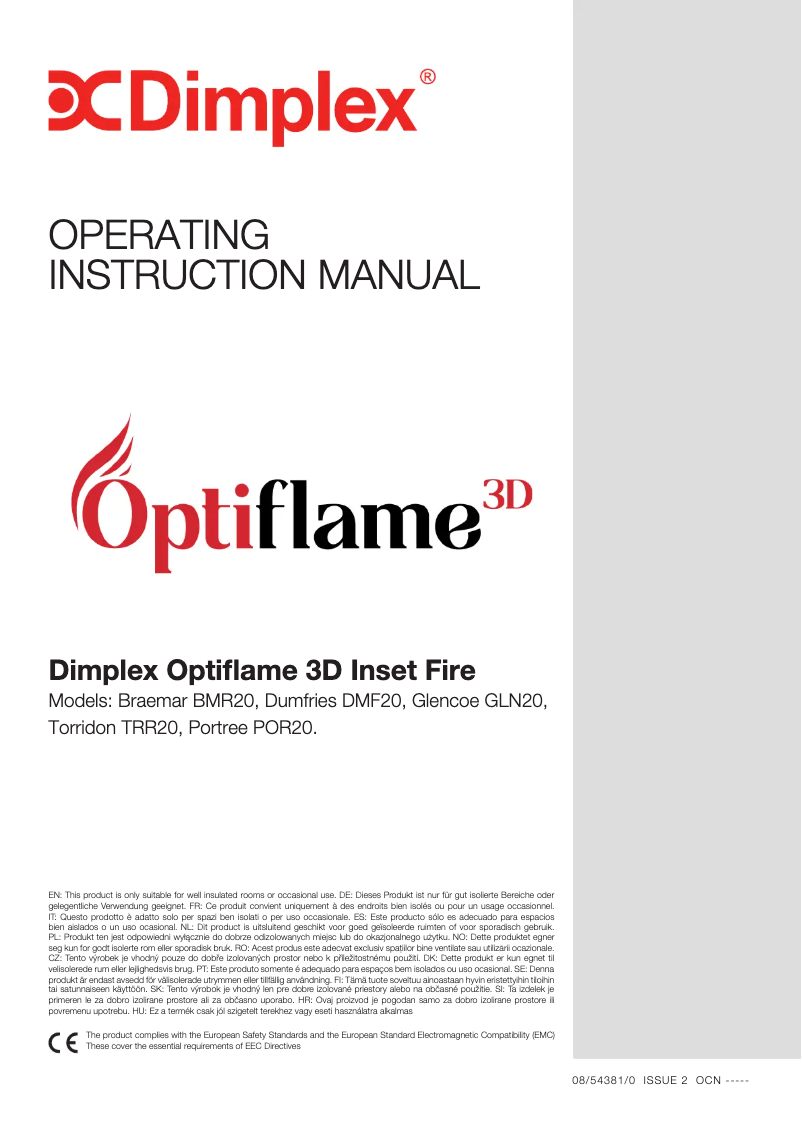 Página 1 del manual Manual de usuario Dimplex DMF20BR