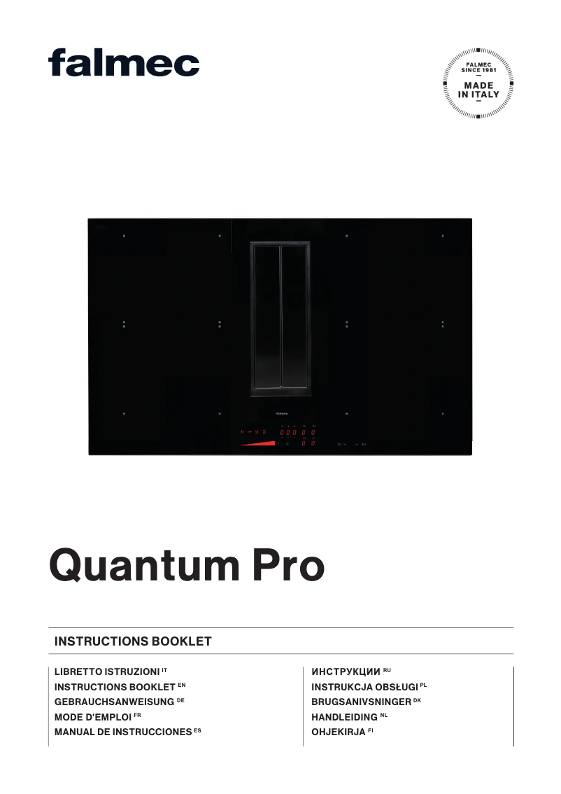 Página 1 del manual Manual de usuario Falmec Quantum Pro