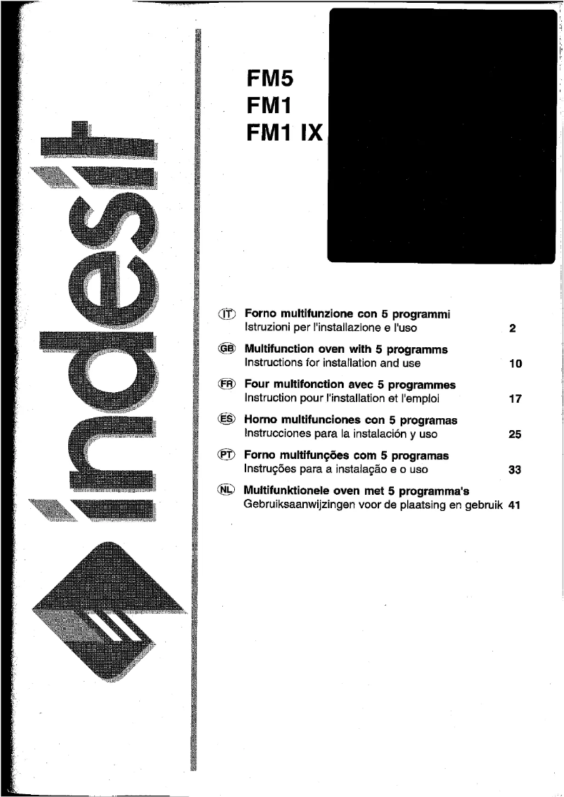 Página 1 del manual Manual de usuario Indesit FM 5