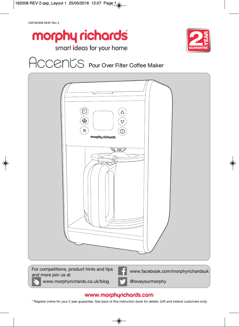 Página 1 del manual Manual de usuario Morphy Richards Accents 162009