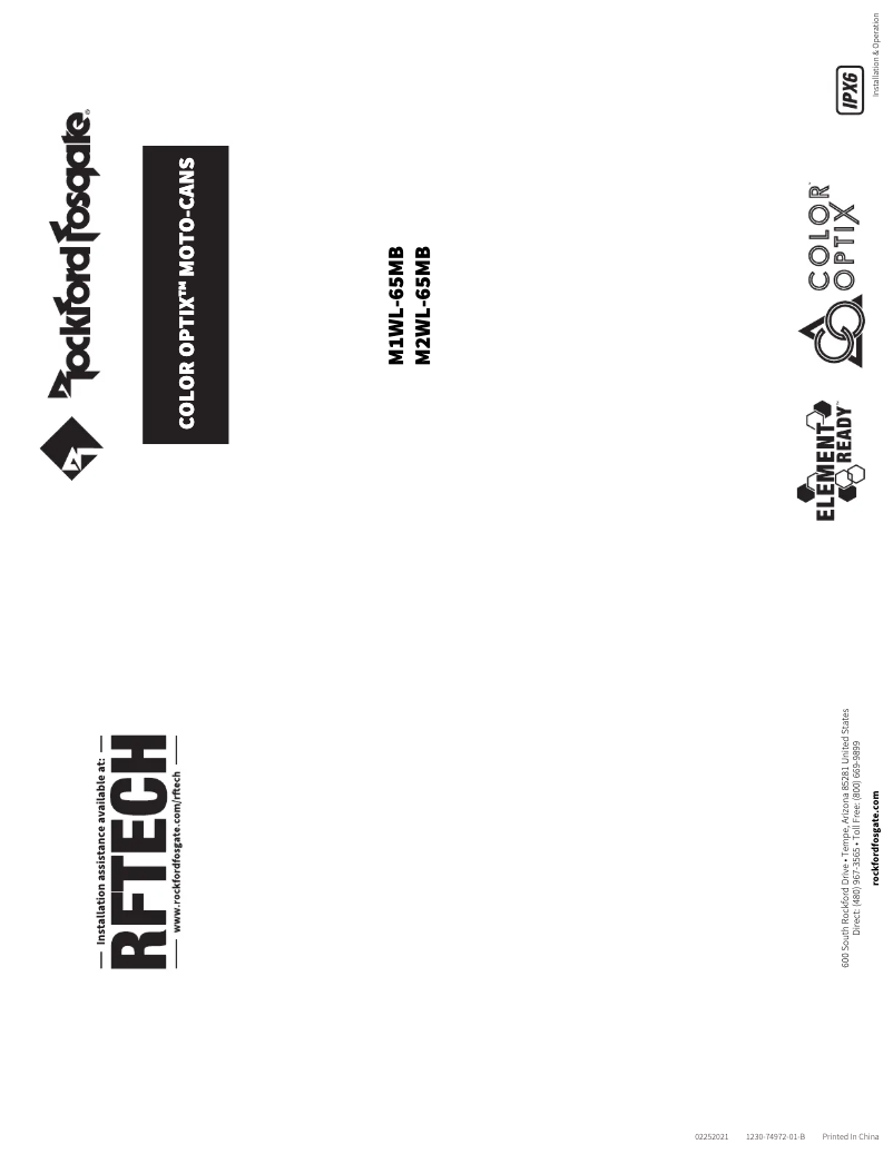 Página 1 del manual Manual de usuario Rockford Fosgate M2WL-65MB