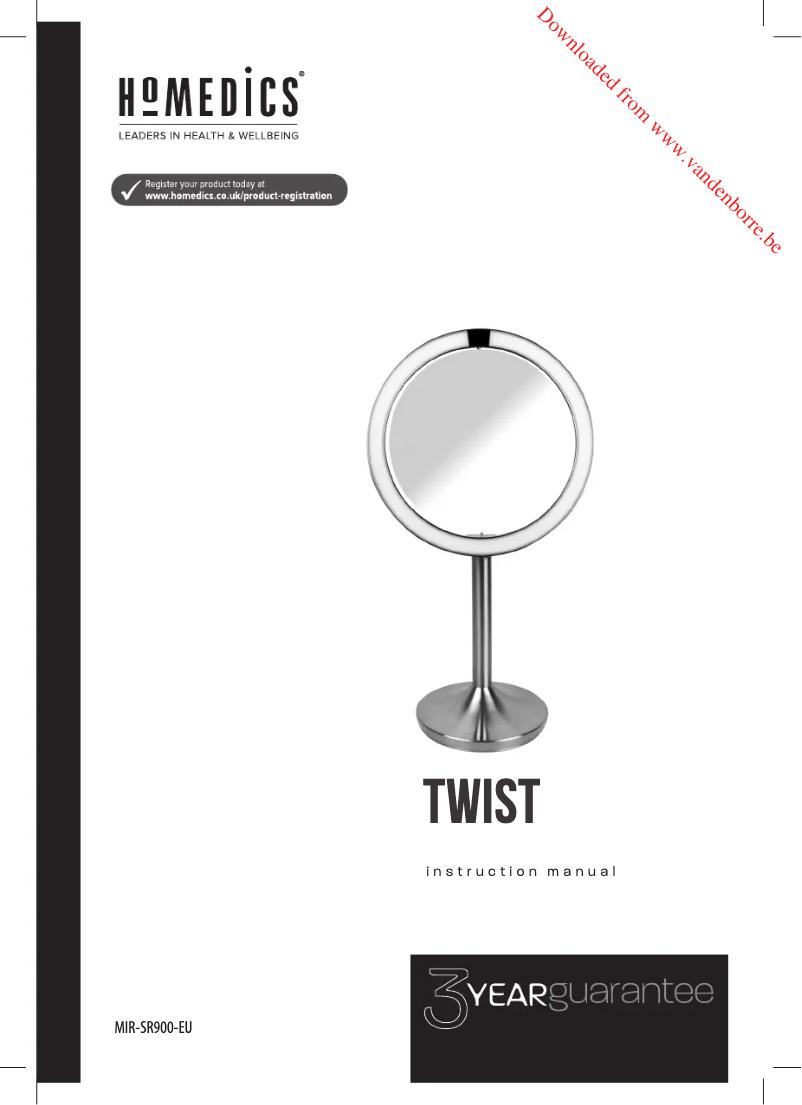 Imagen de la primera página del manual del dispositivo MIR-SR900