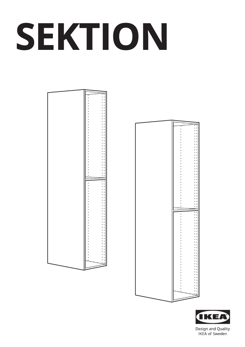 Página 1 del manual Manual de usuario Ikea SEKTION 002.654.44