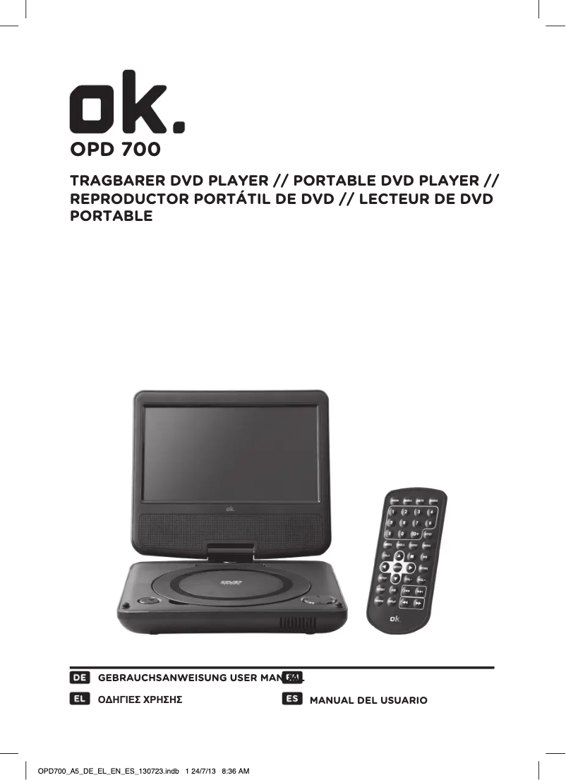 Imagen de la primera página del manual del dispositivo OPD 700
