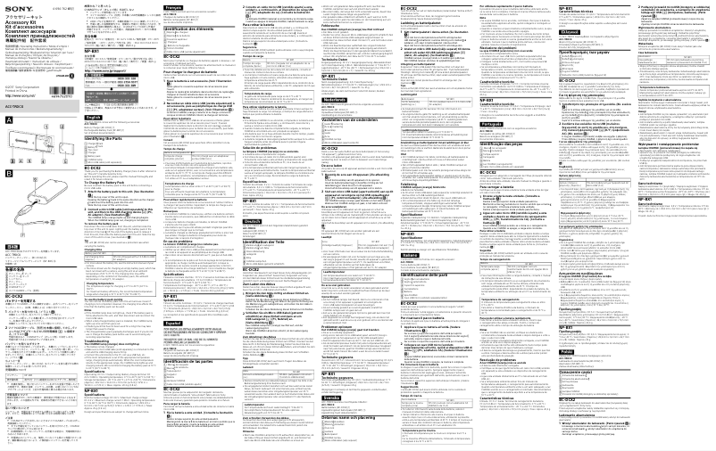 Imagen de la primera página del manual del dispositivo NP-BX1