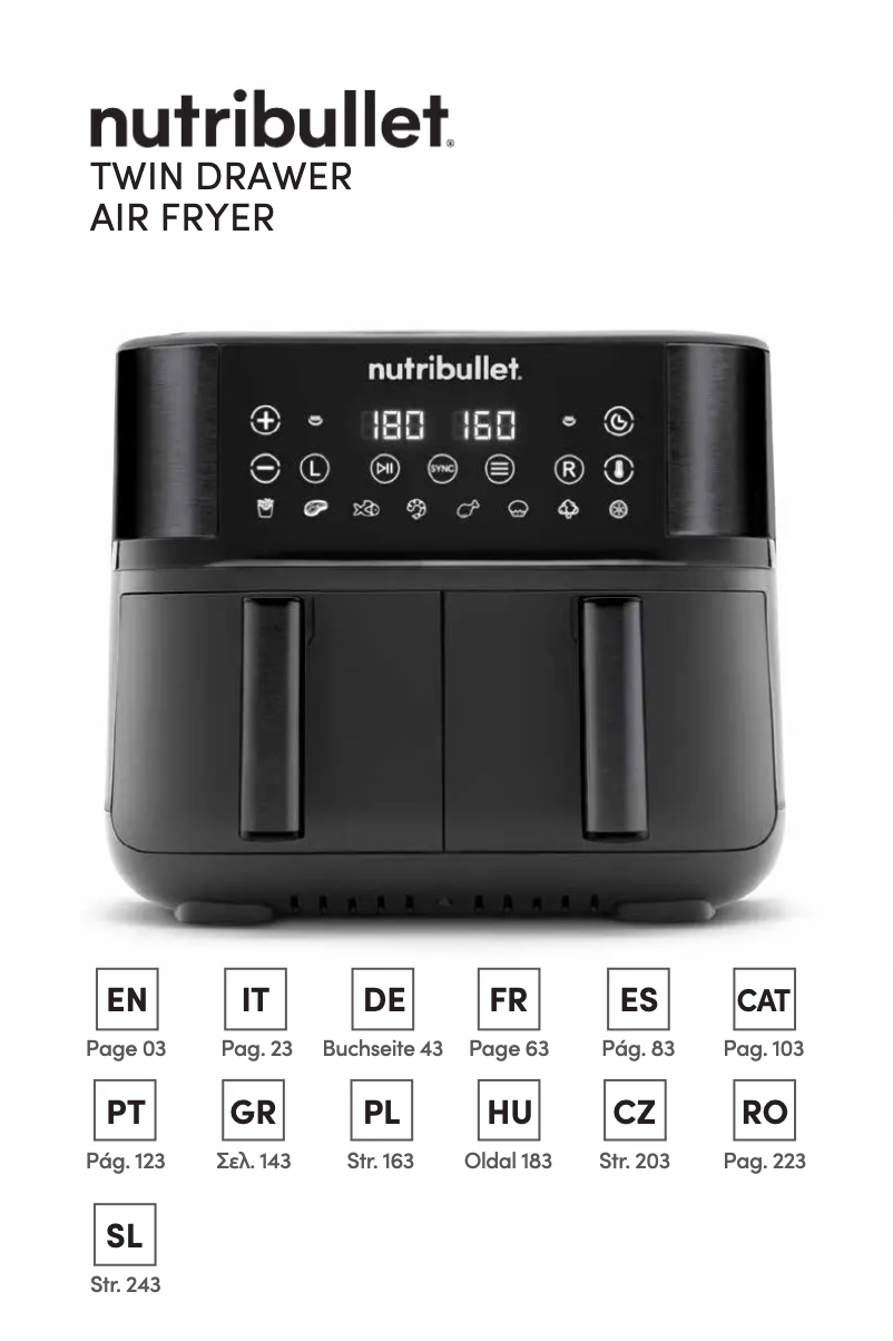 Página 1 del manual Manual de usuario NutriBullet Twin Drawer