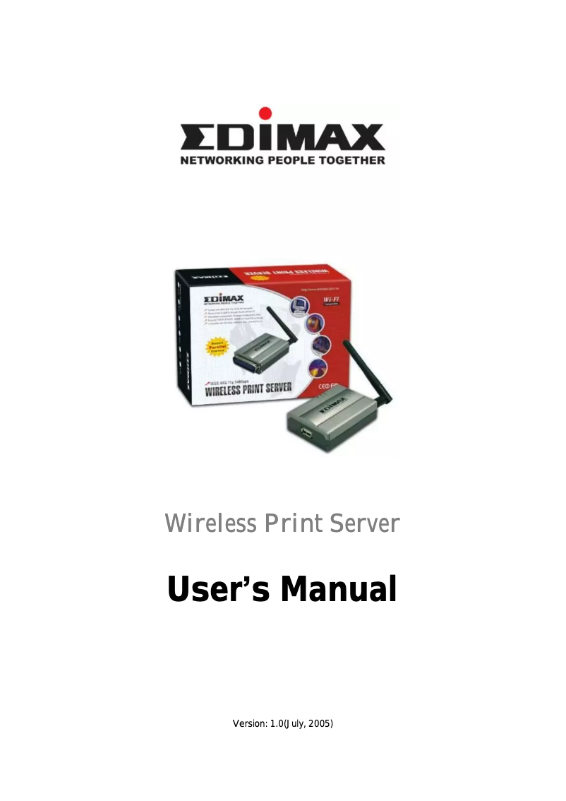 Imagen de la primera página del manual del dispositivo PS-1206UWg