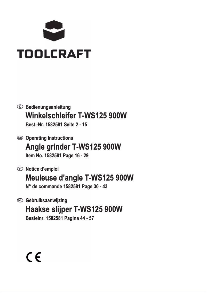 Página 1 del manual Manual de usuario Toolcraft T-WS125