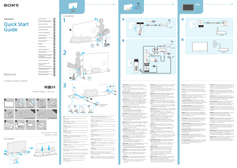 Página 1 del manual Guía de instalación Sony Bravia KD-79X9005B