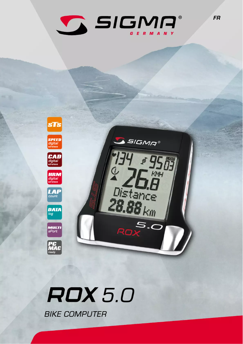 Imagen de la primera página del manual del dispositivo ROX 5.0