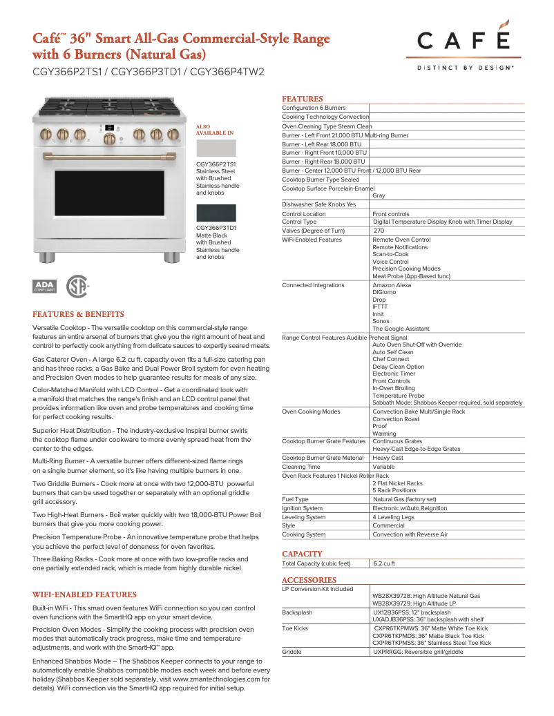 Imagen de la primera página del manual del dispositivo Café CGY366P4TW2