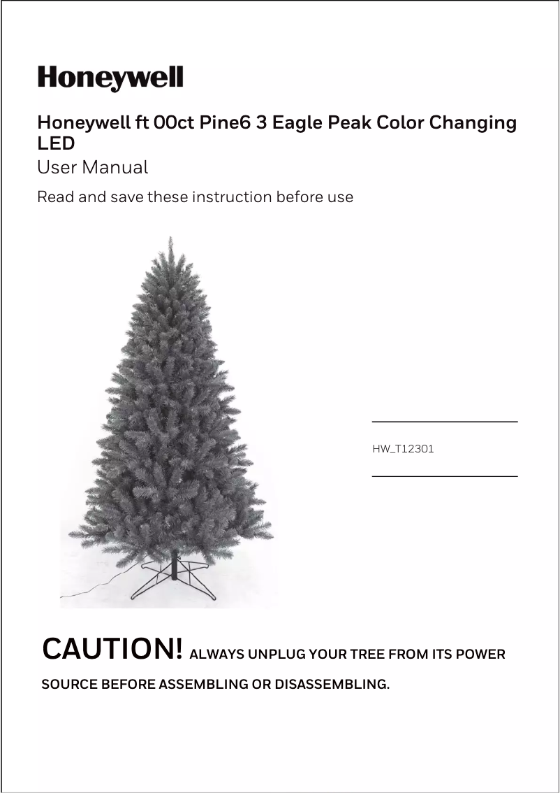 Página 1 del manual Manual de usuario Honeywell HW-T12301