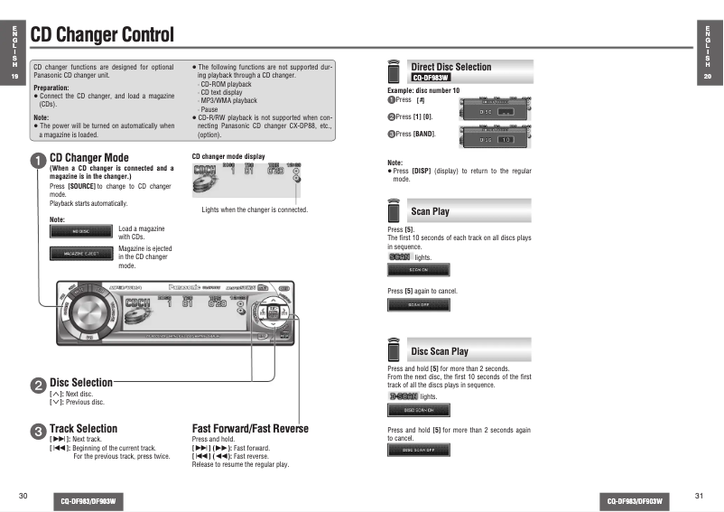 Imagen de la primera página del manual del dispositivo CQ-DF983