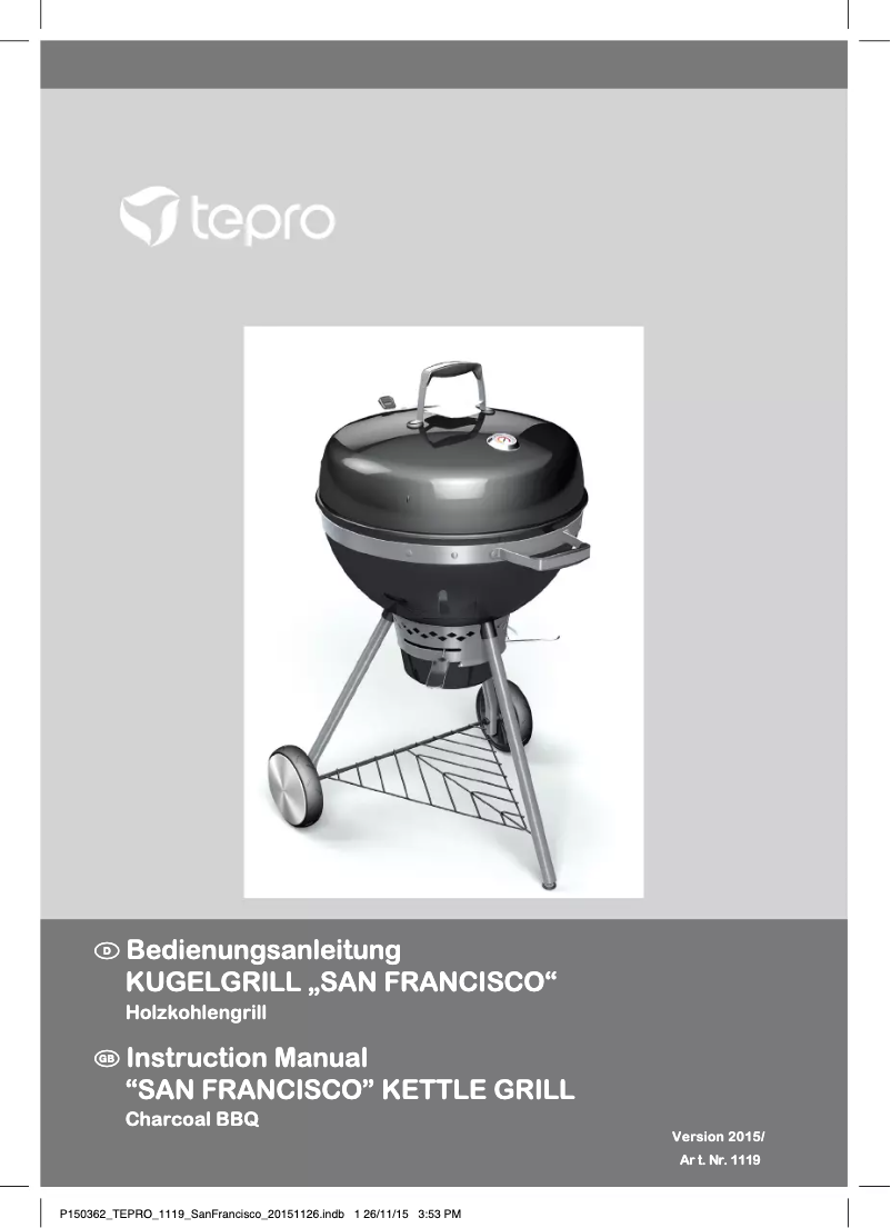 Imagen de la primera página del manual del dispositivo San Francisco 1119