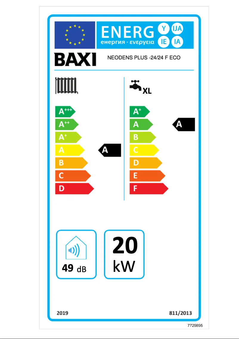 Página nº 1 - Etiqueta energética Baxi 24/24F