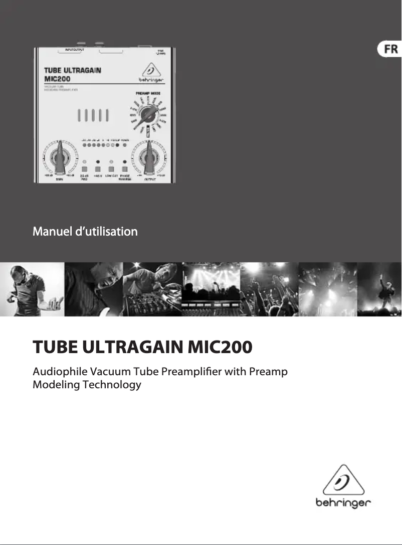 Imagen de la primera página del manual del dispositivo Tube Ultragain MIC200