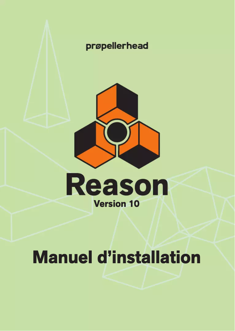 Página 1 del manual Guía de instalación Propellerhead Reason 10.2