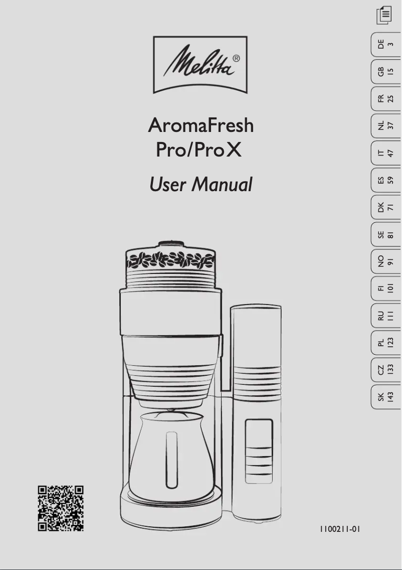 Imagen de la primera página del manual del dispositivo AromaFresh Pro X