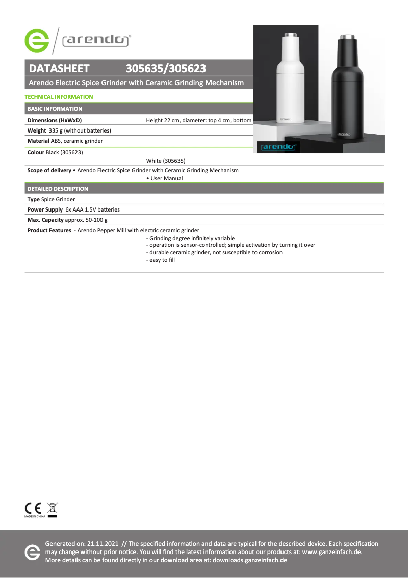 Imagen de la primera página del manual del dispositivo 306646