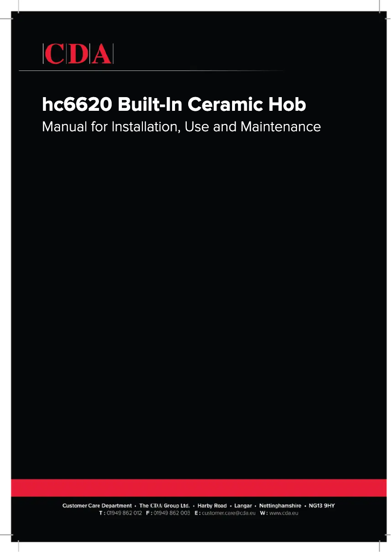 Página 1 del manual Manual de usuario CDA HC6620