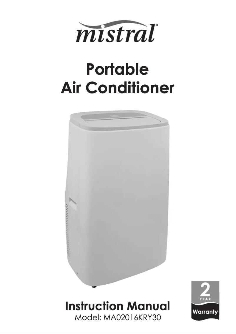 Página 1 del manual Manual de usuario Mistral MA02016KRY30