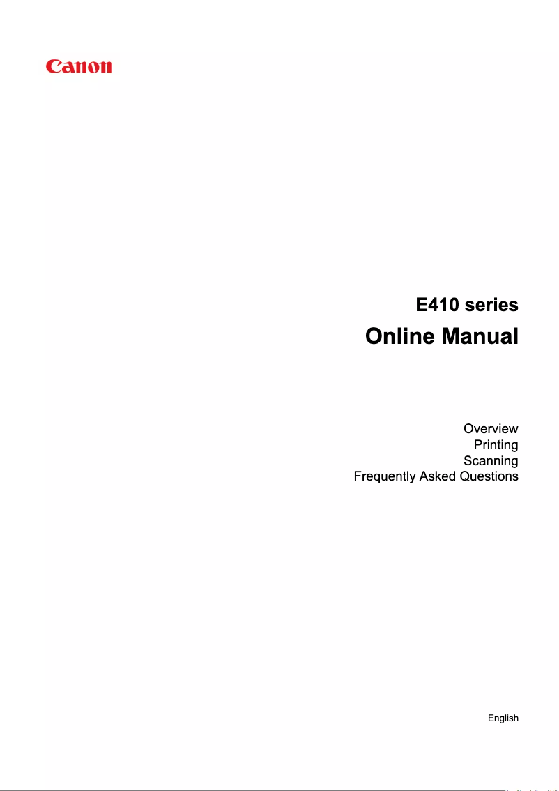 Imagen de la primera página del manual del dispositivo Pixma E414