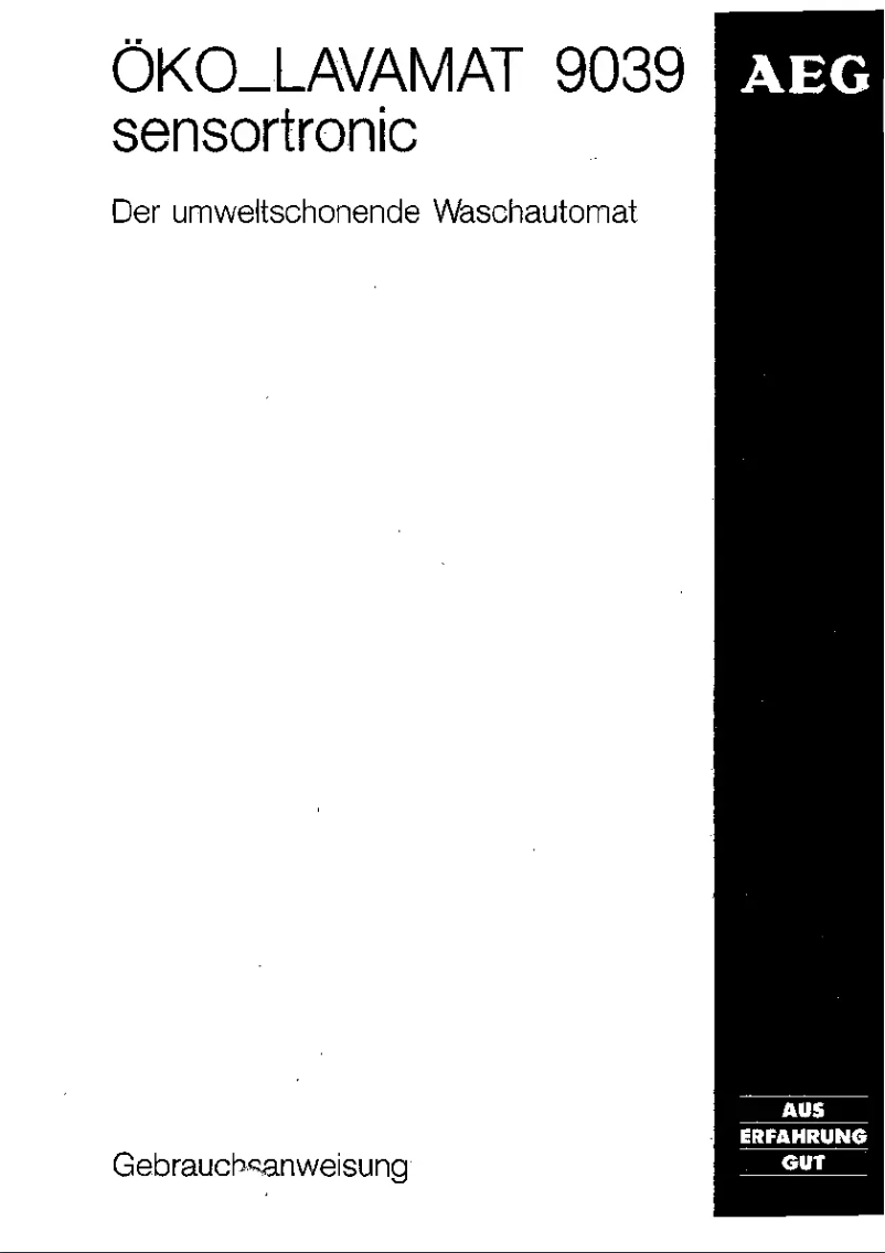 Imagen de la primera página del manual del dispositivo Lavamat 9039