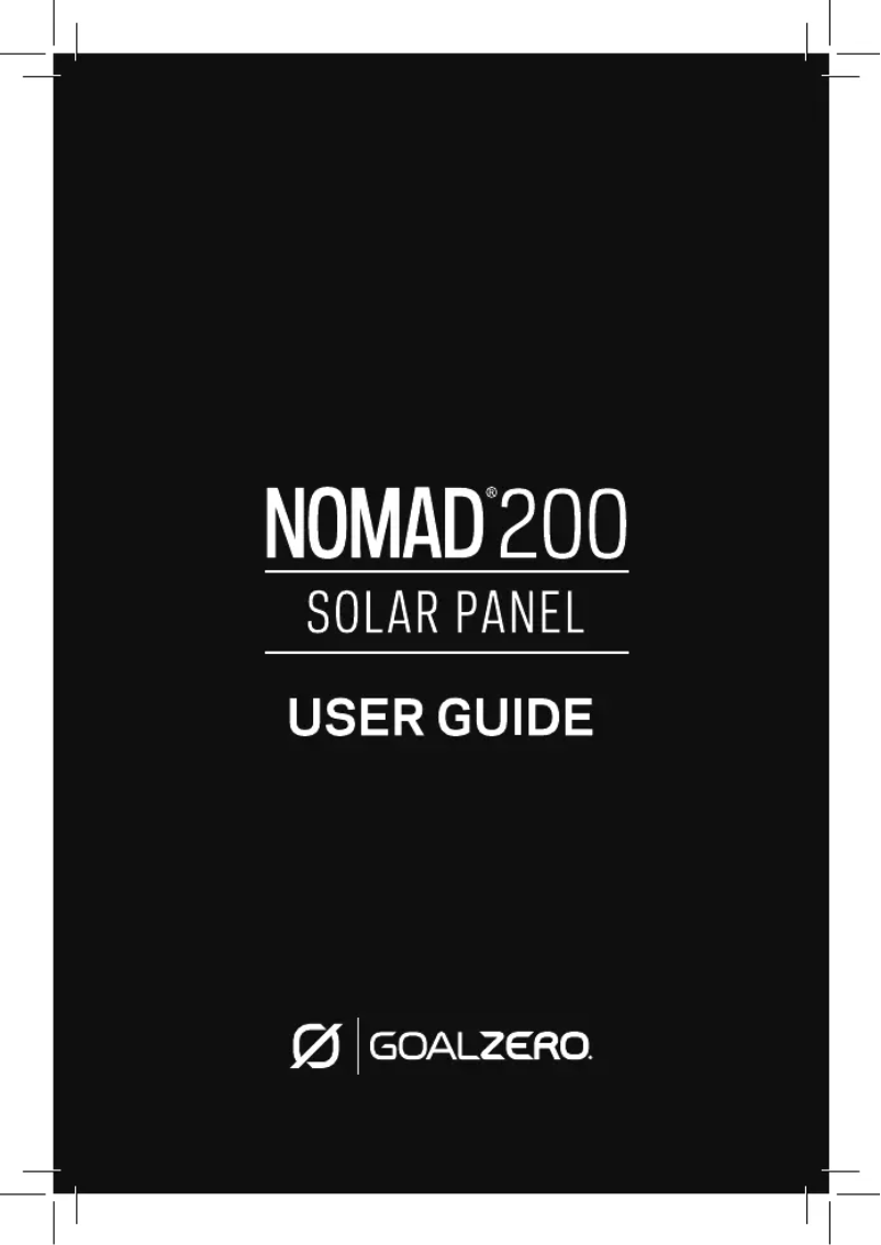 Página 1 del manual Manual de usuario Goal Zero Nomad 200