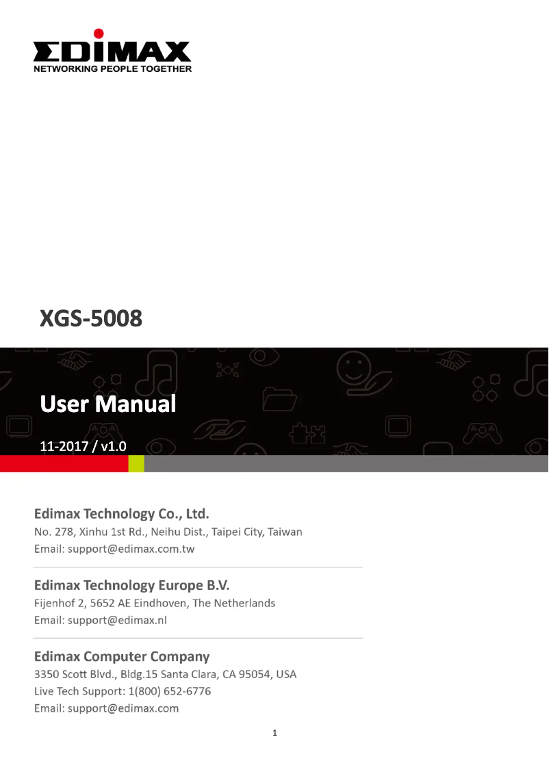 Página 1 del manual Manual de usuario Edimax XGS-5008