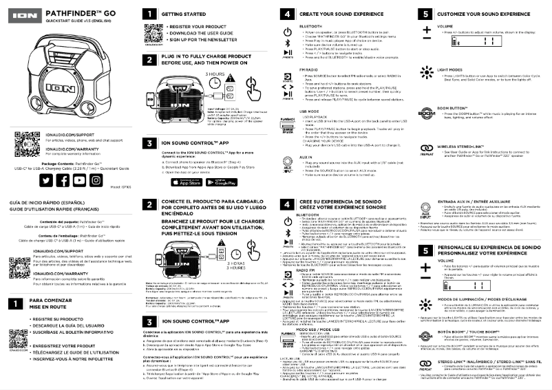 Página nº 1 - Guía de inicio rápido ION Pathfinder Go