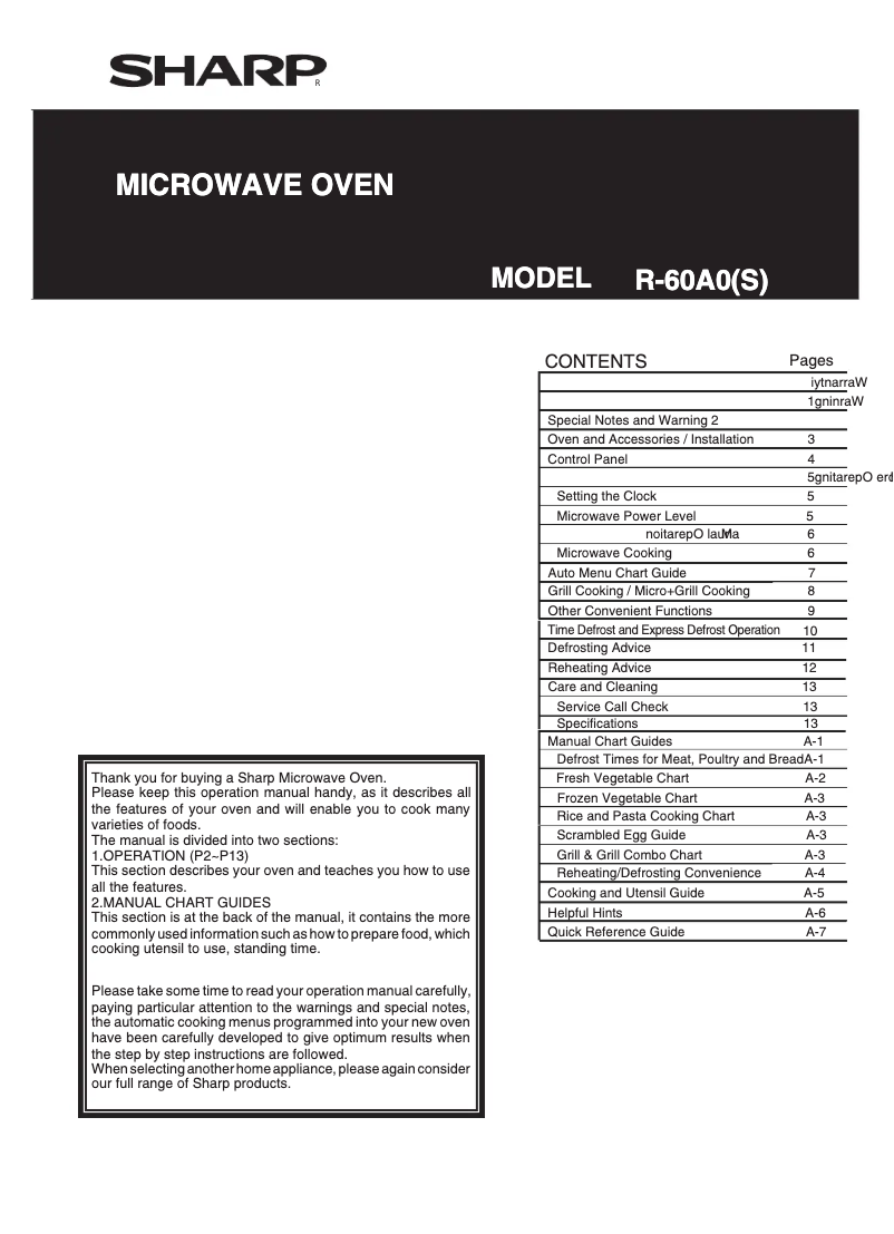 Imagen de la primera página del manual del dispositivo R-60A0