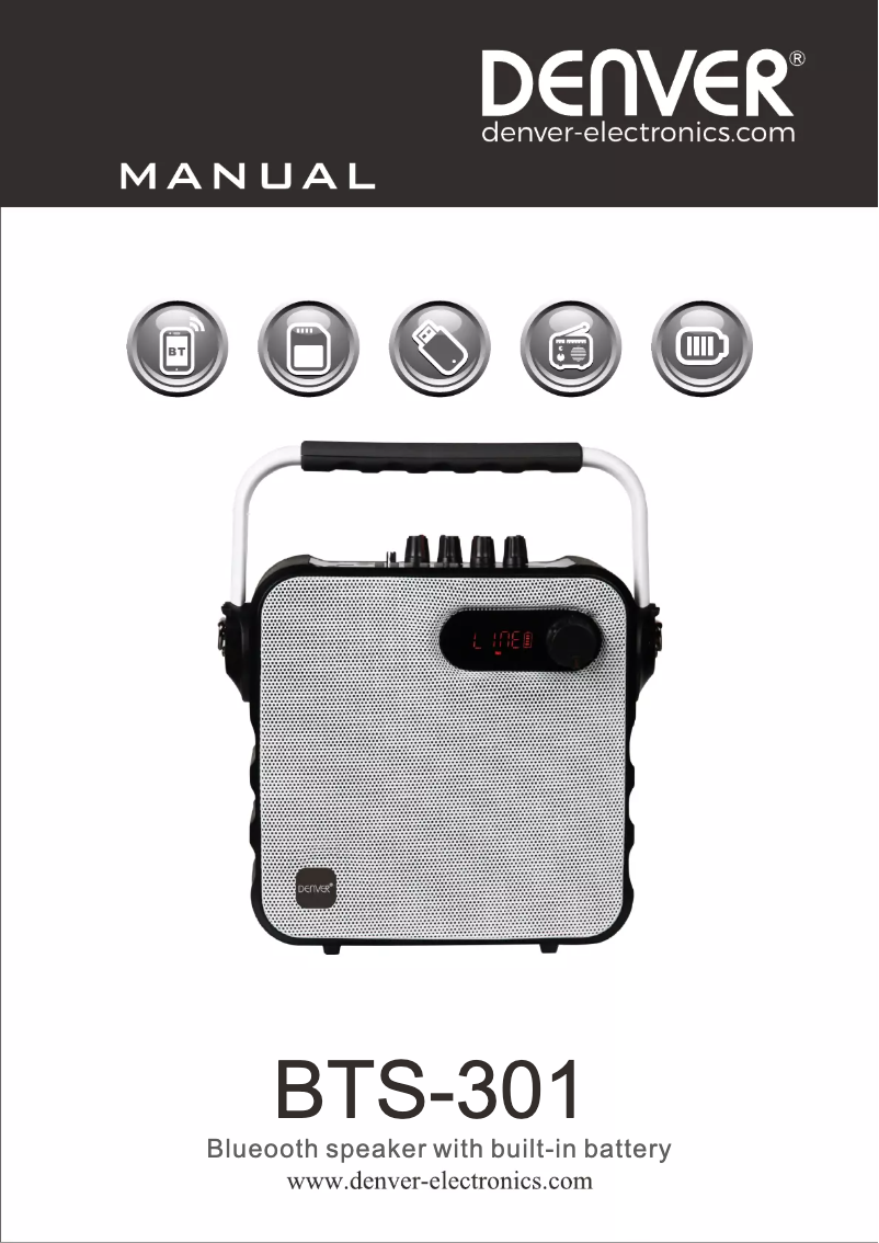 Página 1 del manual Manual de usuario Denver BTS-301