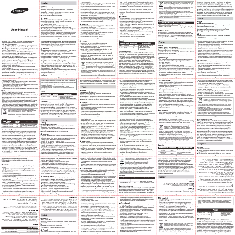 Página 1 del manual Manual de usuario Samsung SI-M8W042AD1EU