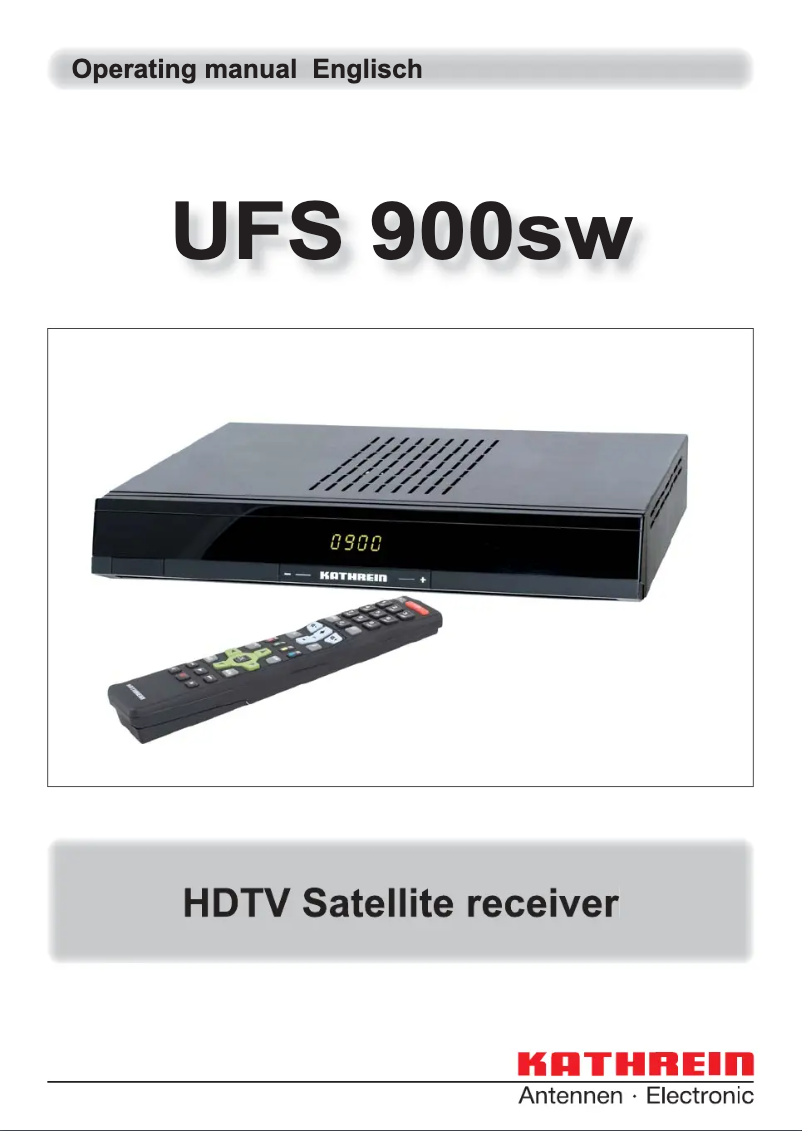 Imagen de la primera página del manual del dispositivo UFS 900