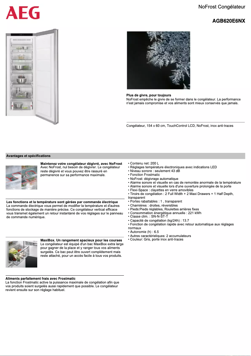 Imagen de la primera página del manual del dispositivo AGB620E6NX