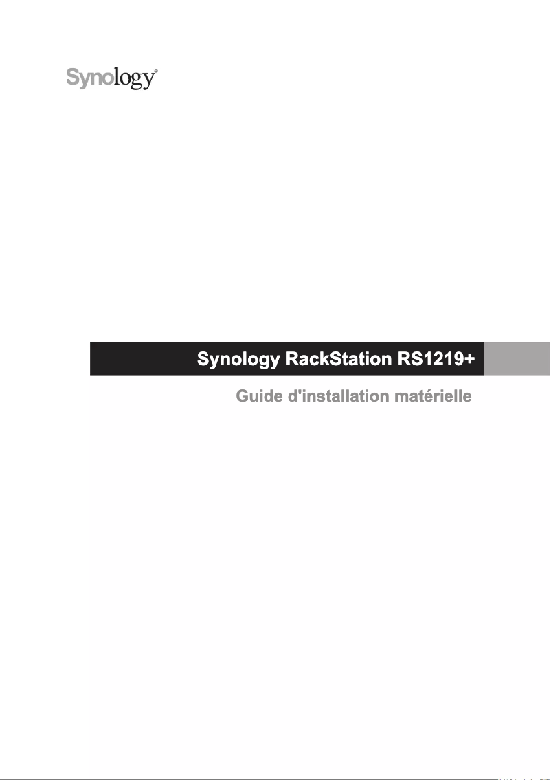 Página 1 del manual Manual de usuario Synology RS1219+