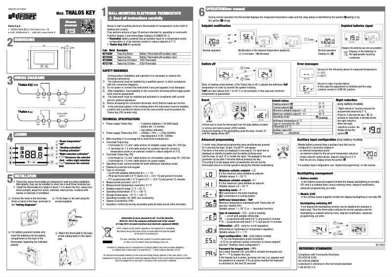 Imagen de la primera página del manual del dispositivo Thalos Key